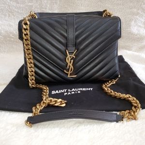 ysl college bag gold hardware